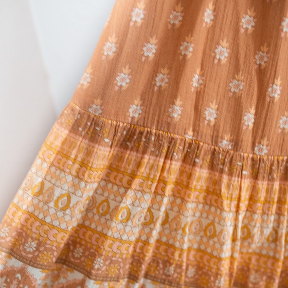 Spell Women's Maxi Skirt in Brown and Cream - Picture 9 of 15